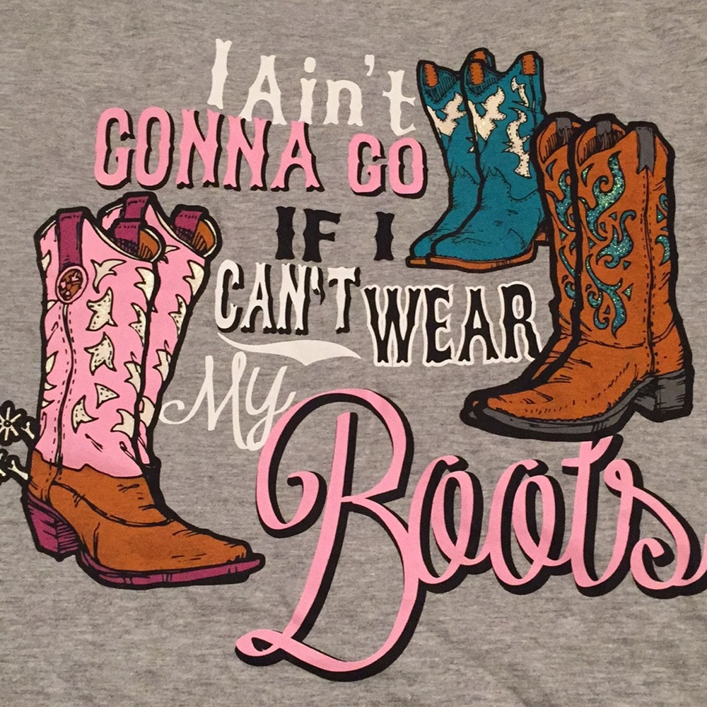 Grey country boot T-shirt